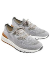 Stretch Knit Low Top Sneakers Grey - BRUNELLO CUCINELLI - BALAAN 2