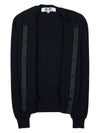 Heart Wappen Wool Cardigan Black - COMME DES GARCONS - BALAAN 9