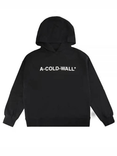 ACWMW083 BLACK Essential Logo Hooded Sweatshirt 270597 1121214 - A-COLD-WALL - BALAAN 1