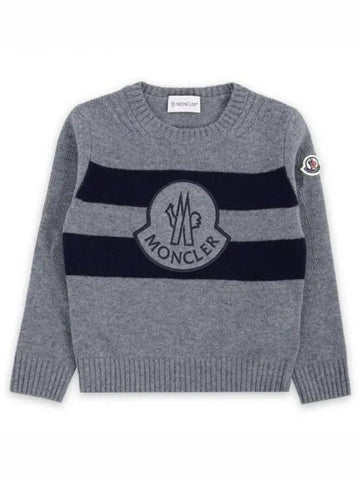 Kids Big Logo Wool Knit Gray 9C00002 M1241 988 270685 1064115 - MONCLER - BALAAN 1