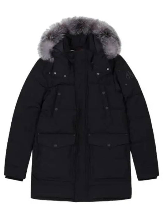 Big Ridge Fox Fur Hood Padded Black - MOOSE KNUCKLES - BALAAN 1