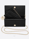 Lady Cannage Lambskin Chain Pouch Bag Black - DIOR - BALAAN 5