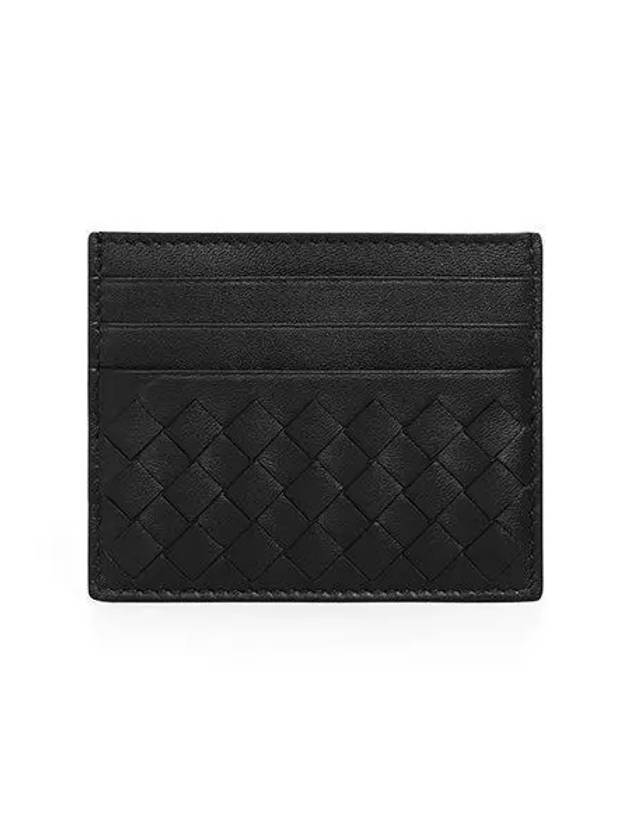 Intrecciato Weaving Card Wallet Black - BOTTEGA VENETA - BALAAN 2