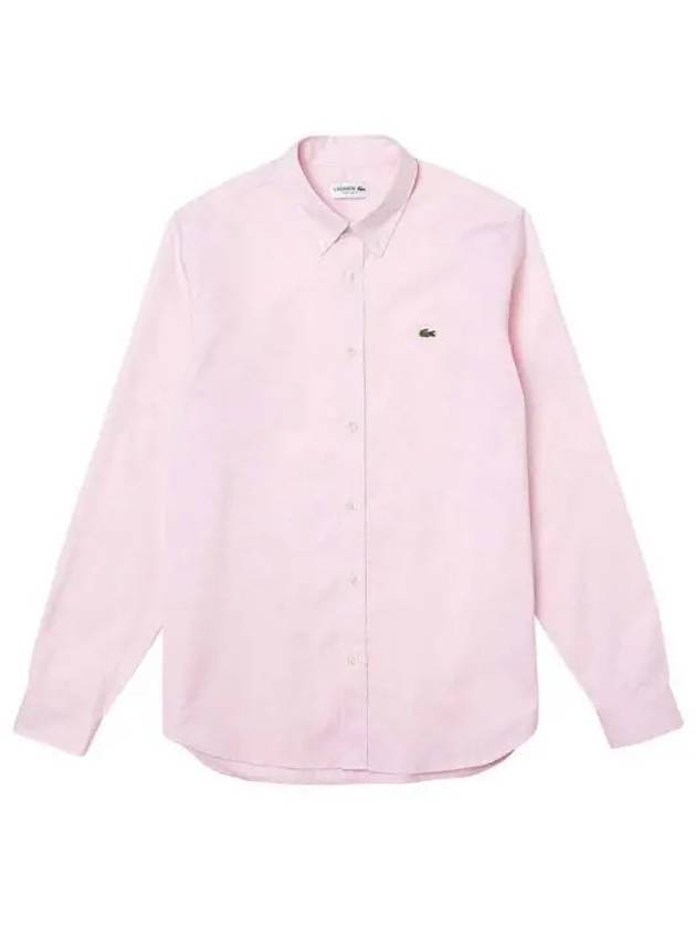 Men's Regular Fit Premium Long Sleeve Shirt Pink - LACOSTE - BALAAN 2