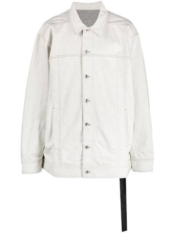 Jumbo Worker Denim Jacket Milk - RICK OWENS - BALAAN 1