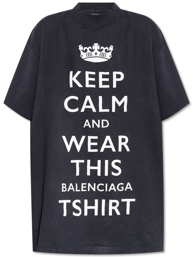 Balenciaga Oversized T-shirt, Women's, Grey - BALENCIAGA - BALAAN 1