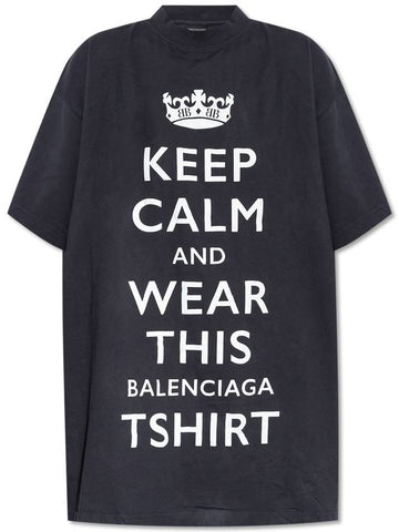 Balenciaga Oversized T-shirt, Women's, Grey - BALENCIAGA - BALAAN 1