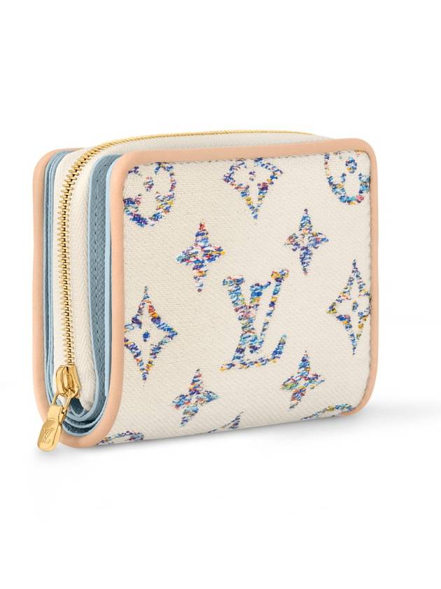 Lou Monogram Zipper Half Wallet White - LOUIS VUITTON - BALAAN 5