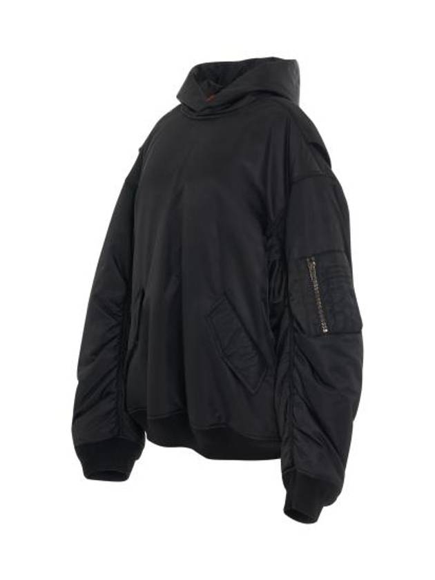 Sporty B Over Bomber Hoodie Black - BALENCIAGA - BALAAN 3