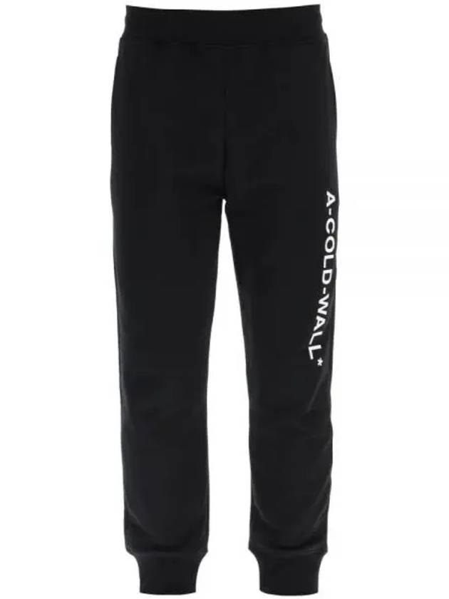 A COLD WALL KNITTED ESSENTIAL LOGO SWEATPANTS ACWMB096 BLACK - A-COLD-WALL - BALAAN 1