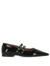 Eyelets Mary Jane Flat Black - GANNI - BALAAN 2