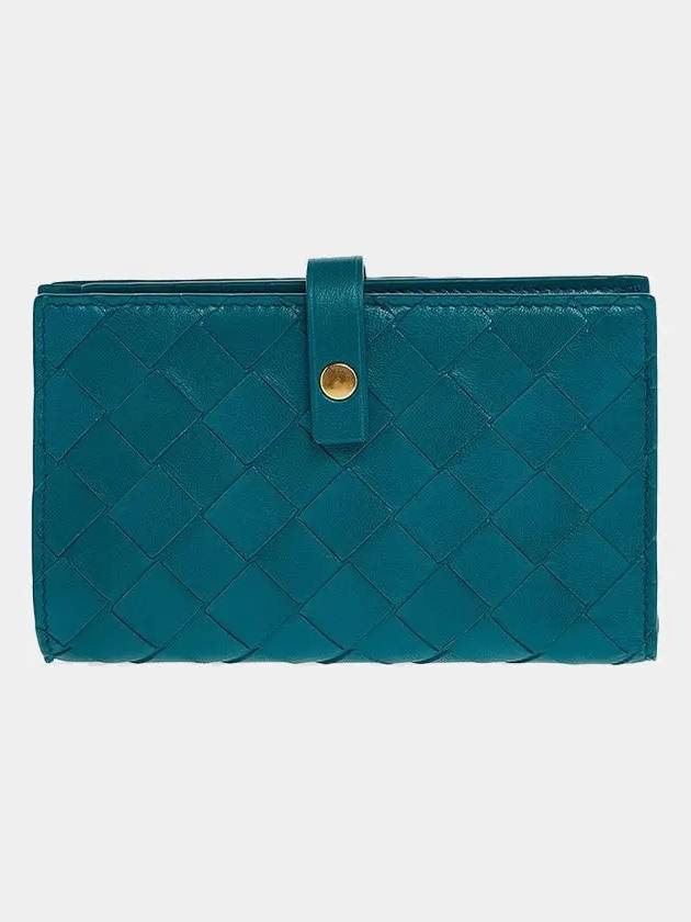 Intrecciato French Medium Wallet Blue - BOTTEGA VENETA - BALAAN 2