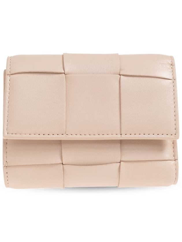 Cassette Tri-Fold Zipper Half Wallet Pink - BOTTEGA VENETA - BALAAN 2