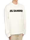 Logo Print Cotton Long Sleeve T-Shirt White - JIL SANDER - BALAAN 4