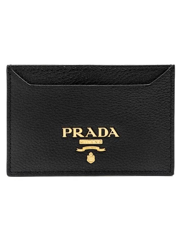 Vitello Card Wallet Black - PRADA - BALAAN 1