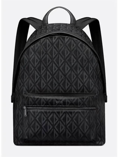 Rider CD Diamond Canvas Smooth Calfskin Backpack Black - DIOR - BALAAN 2