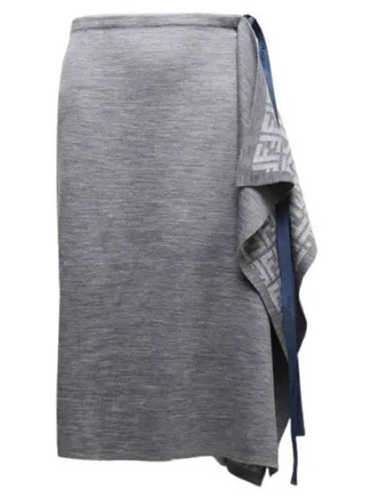Skirt motif wool skirt - FENDI - BALAAN 1