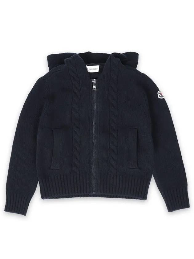 Kids Knit Cardigan Zip up Jacket Navy 9B00005 M1115 742 8 10A - MONCLER - BALAAN 1