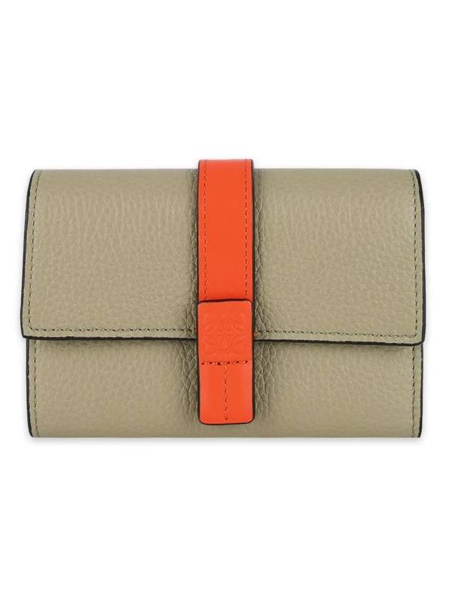 Soft Grain Small Vertical Calfskin Half Wallet Clay Green Orange - LOEWE - BALAAN 2