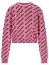 Mini All-Over Logo Knit Top Pink - BALENCIAGA - BALAAN 2