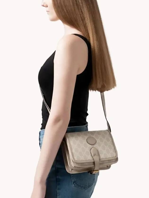 Interlocking GG Canvas Mini Shoulder Bag White Beige - GUCCI - BALAAN 4