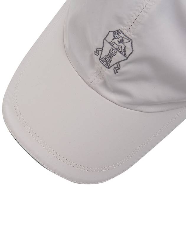 Embroidered Logo Curved Peak Ball Cap White - BRUNELLO CUCINELLI - BALAAN 8