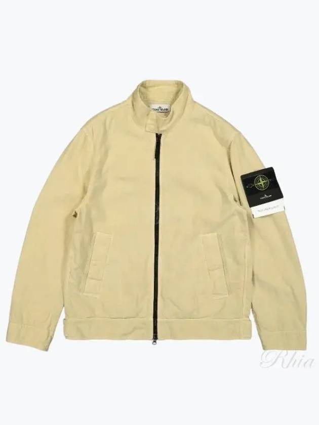 Tela Mock Neck Zip-up Jacket Beige - STONE ISLAND - BALAAN 2