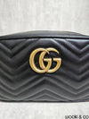 GG Marmont Matelasse Small Chain Shoulder Bag Black - GUCCI - BALAAN 6