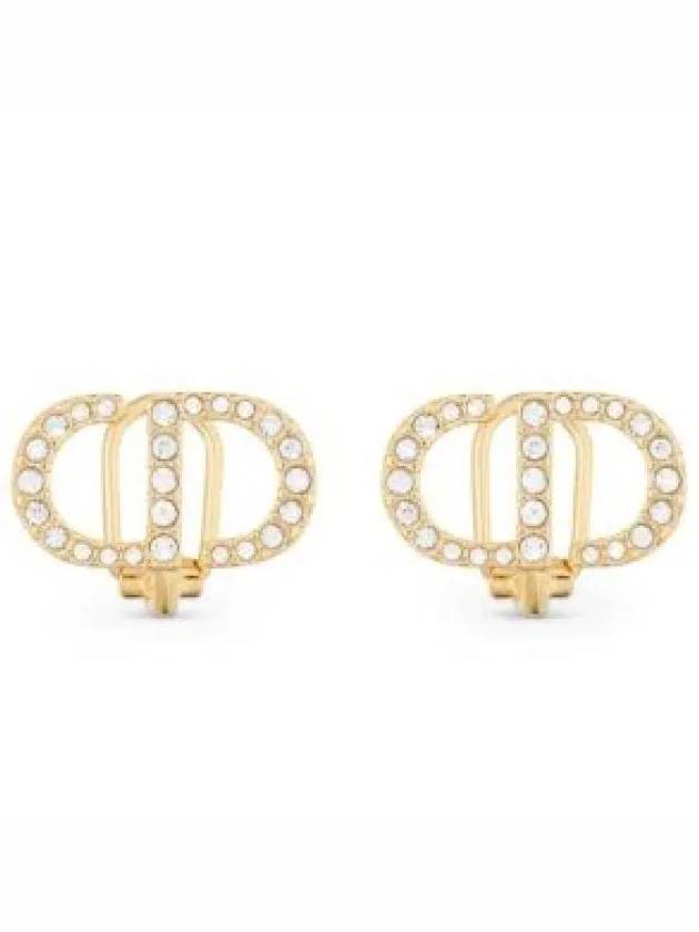 Petit CD Clip Stud Earrings Gold - DIOR - BALAAN 2