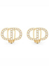 Petit CD Clip Stud Earrings Gold - DIOR - BALAAN 2