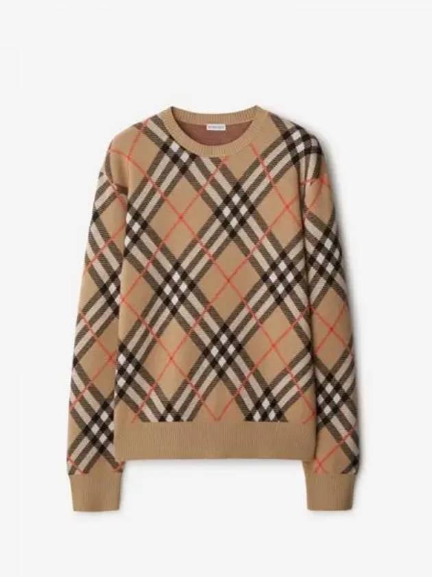 Vintage Check Intarsia Knit Top Beige - BURBERRY - BALAAN 2