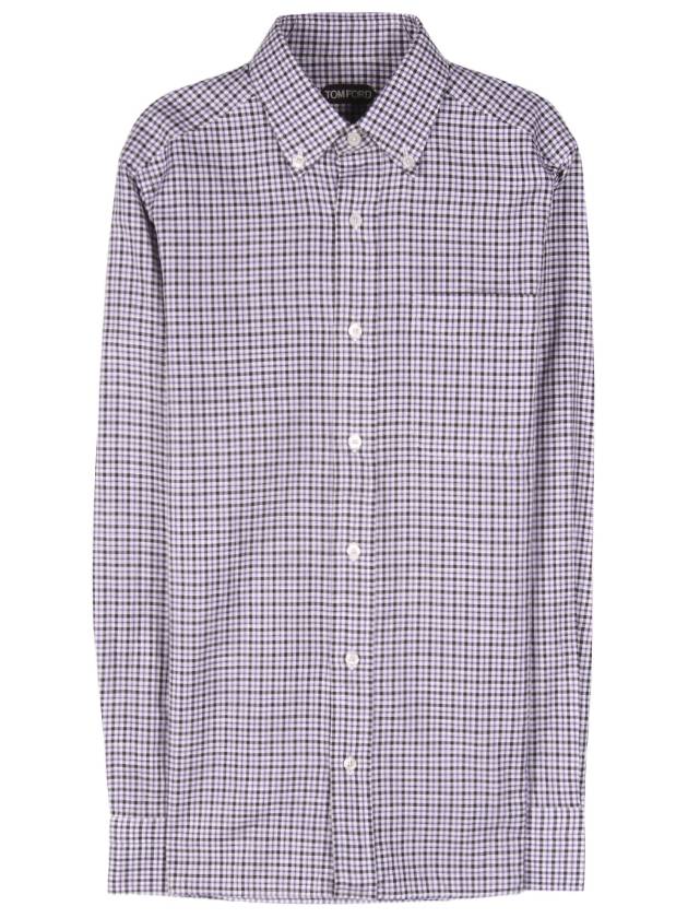 94UTAN Violet Check Shirt - TOM FORD - BALAAN 1