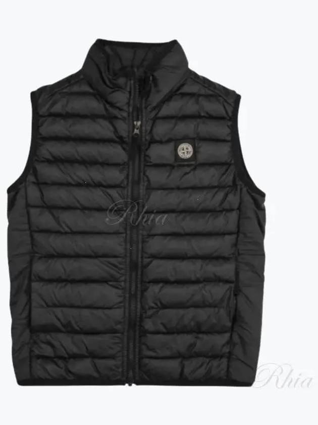 Kids Loom Woven Chambers R Nylon Down Vest Black - STONE ISLAND - BALAAN 2