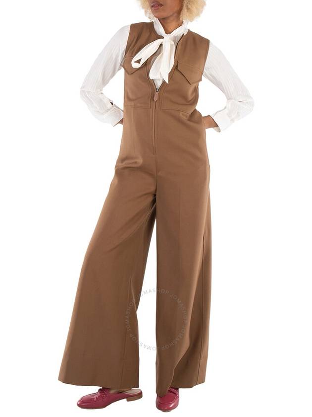 Burberry Ladies Warm Walnut Neave Wool Jumpsuit, Brand Size 4 (US Size 2) - BURBERRY - BALAAN 2