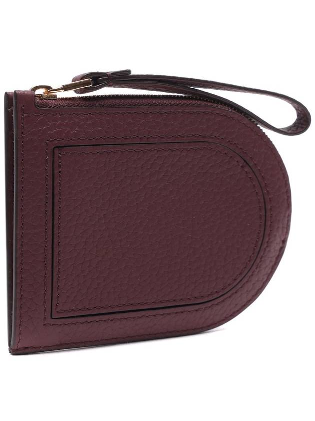 Pin D Taurillon Soft Grain Leather Card Wallet Rosewood - DELVAUX - BALAAN 4