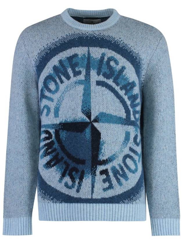 Stone Island Wool-Blend Crew-Neck Sweater - STONE ISLAND - BALAAN 1