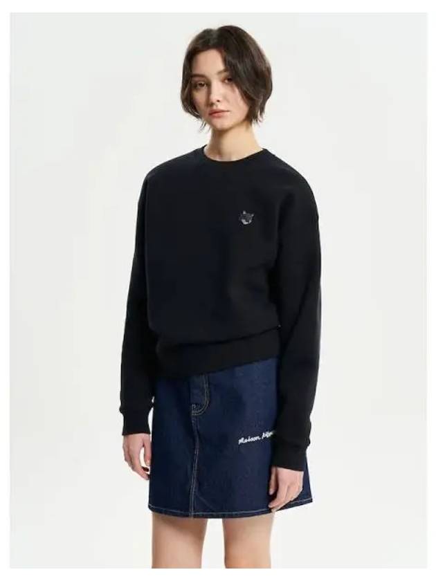 Women s Bold Foxhead Patch Comfort Sweatshirt Black Domestic Product GM0023122012836 - MAISON KITSUNE - BALAAN 1