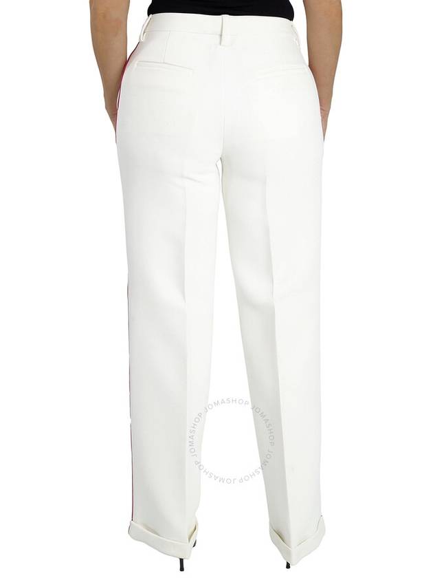 contrast trim tailored track pants - OFF WHITE - BALAAN 4