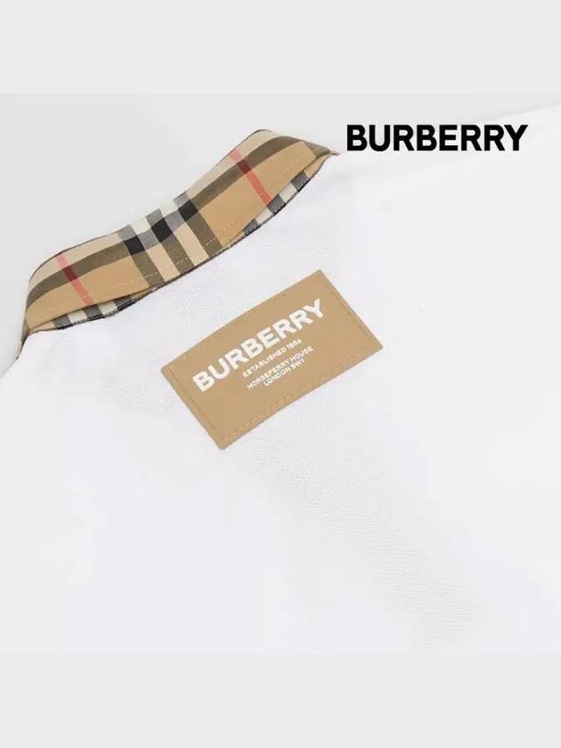 Kids Collar Check Polo Dress White - BURBERRY - BALAAN 6