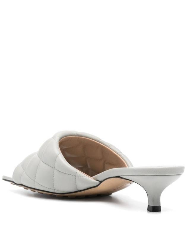 Padded Leather Mule Light Grey - BOTTEGA VENETA - BALAAN 7