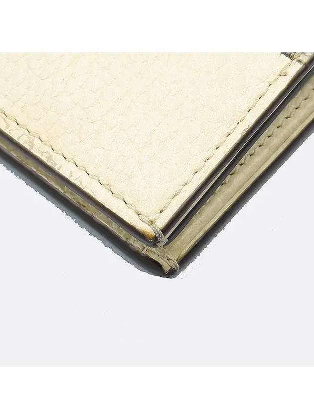 658610 Beige Leather GG Logo Supreme Canvas Marmont Card Case Half Wallet - GUCCI - BALAAN 3