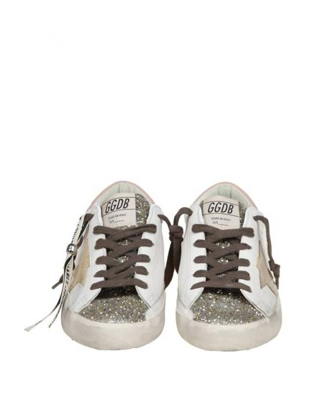 Platinum Glitter Toe Leather Low Top Sneakers White - GOLDEN GOOSE - BALAAN 4