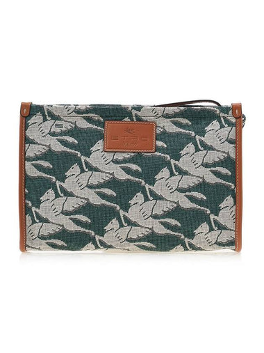 Pegasus Clutch Bag Green - ETRO - BALAAN 1