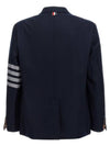 4 Bar Stripe Single Breasted Wool Jacket Navy - THOM BROWNE - BALAAN 3