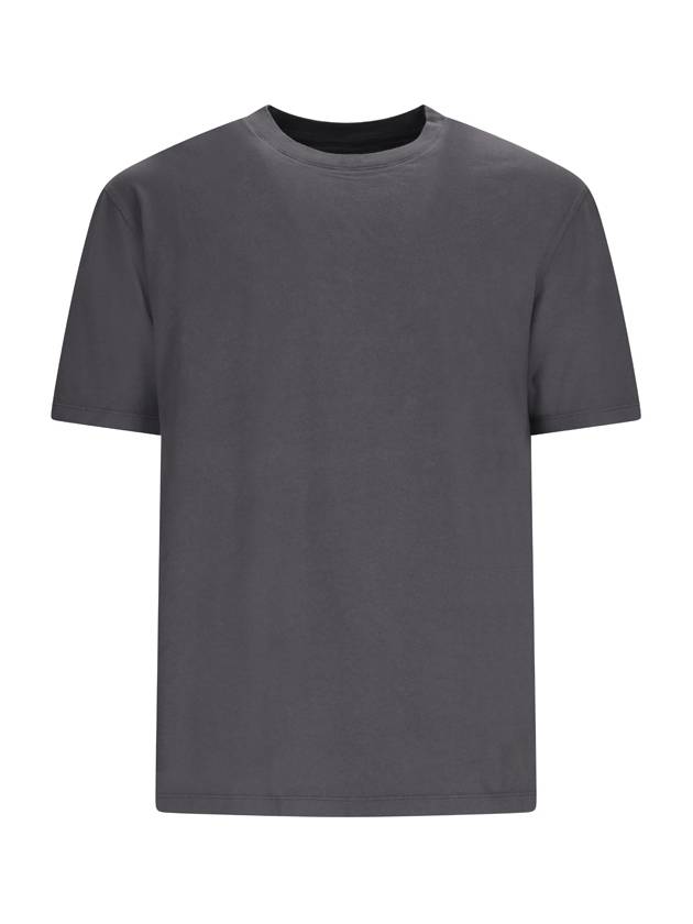 Organic Cotton Short Sleeve T-Shirt Dark Grey - MAISON MARGIELA - BALAAN 2