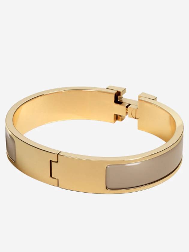 Clic H Bracelet Gold Marron Glace - HERMES - BALAAN 3