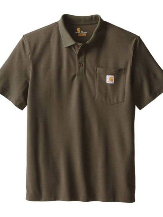 Polo short sleeve t shirt moss green K570 - CARHARTT - BALAAN 1