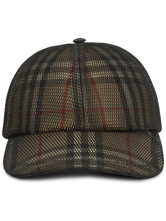 Mesh Overlay Check Ball Cap Beige - BURBERRY - BALAAN 3