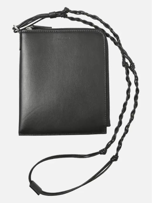 Tangle Smooth Leather Passport Wallet Black - JIL SANDER - BALAAN 2