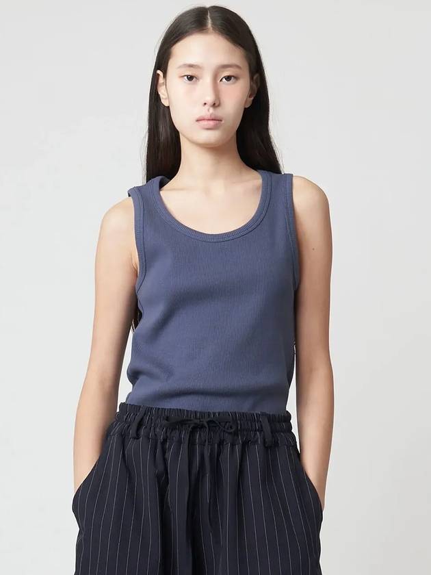 Ribbed Sleeveless Dark Blue - ATHPLATFORM - BALAAN 2